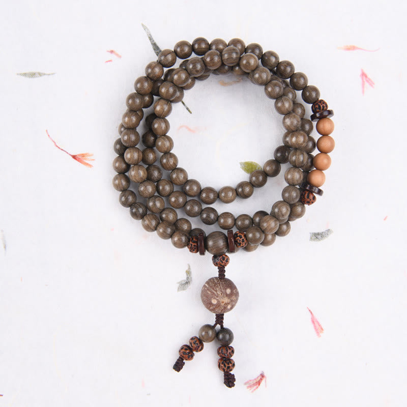 Tibetan Sandalwood Protection Charm Mala Bracelet - 108 Mala Beads - 10mm - image 10