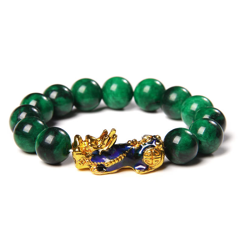 Buddha Stones Pixiu Jade Abundance Protection Bracelet - image 0