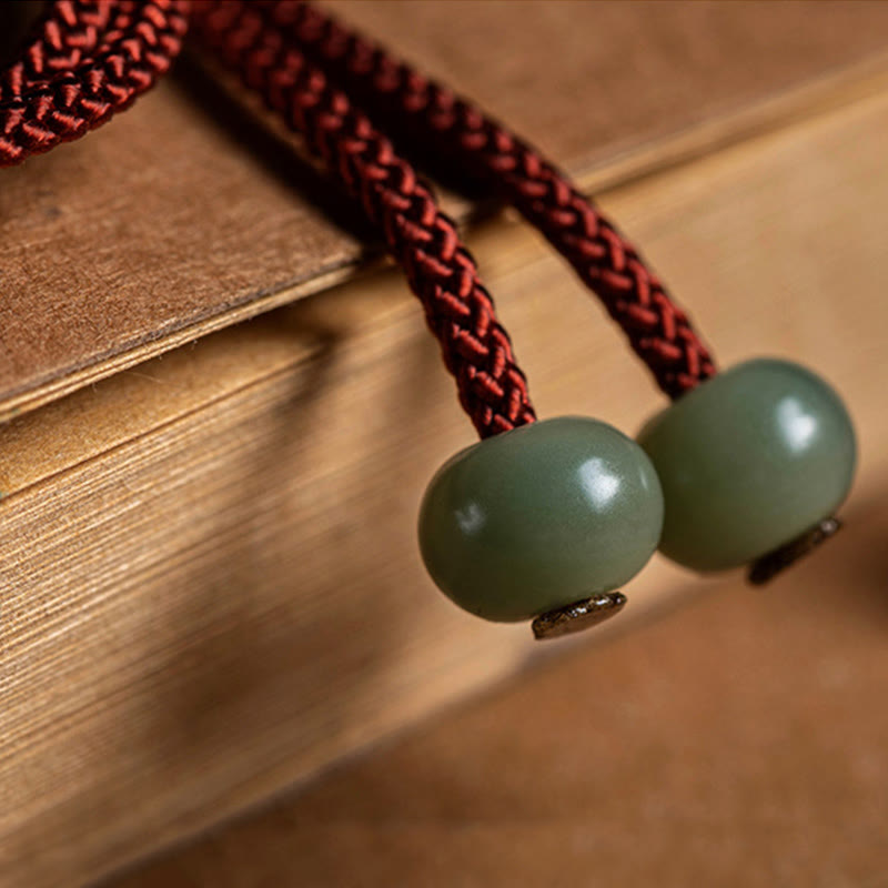 Buddha Stones 925 Sterling Silver Handmade Chinese Zodiac Natal Buddha Cyan Bodhi Seed Protection Braided Red String Bracelet - image 2