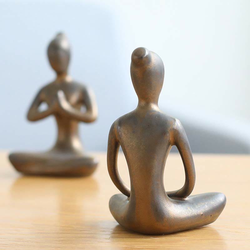 Abstract Yoga Meditation Exercise Ceramics Spiritual Figurine Sculpture Decoration - image 16