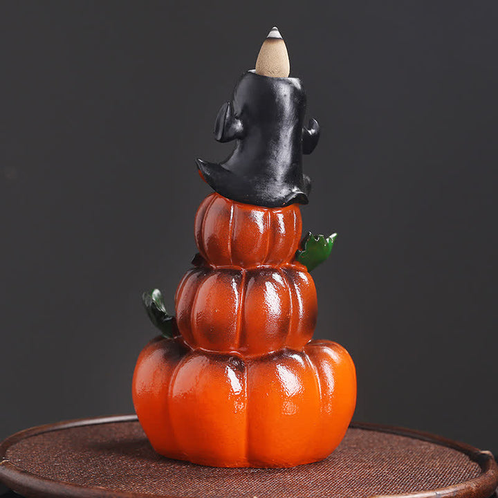 Halloween Pumpkins Ghost Resin Backflow Smoke Fountain Incense Burner Decoration - image 5