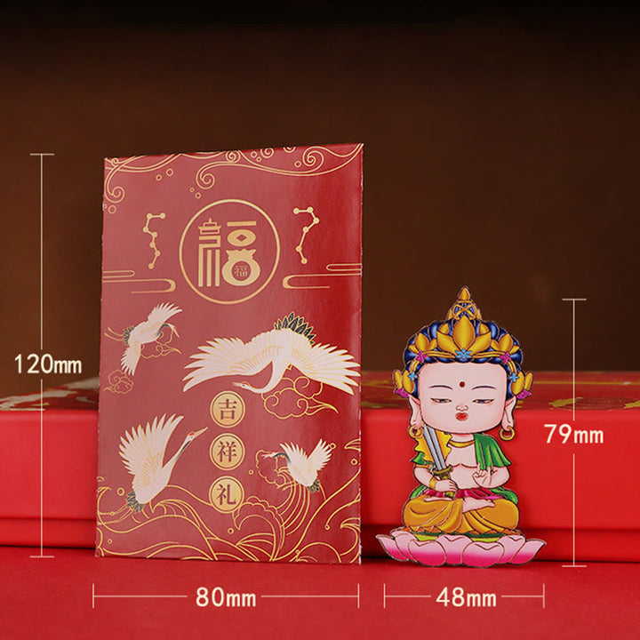 Buddha Stones Chinese Zodiac Natal Buddha Blessing Wealth Fortune Fridge Phone Sticker