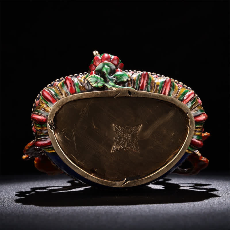 Yellow Jambhala Bodhisattva Figurine Serenity Copper Statue Home Decoration - image 9