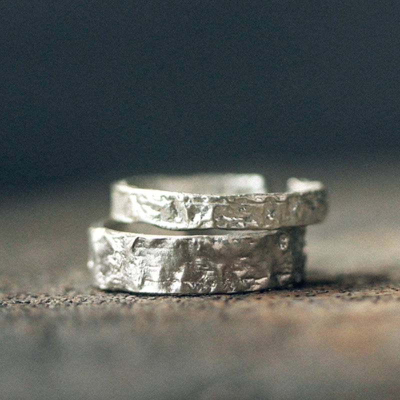 925 Sterling Silver Simple Design Blessing Couple Ring - image 9