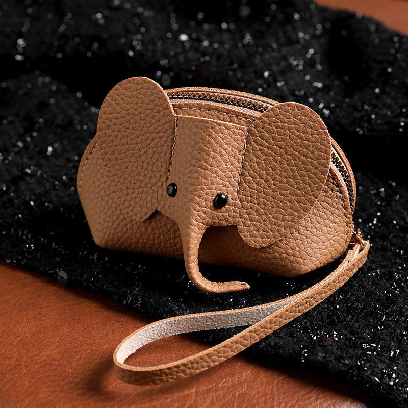 Buddha Stones PU Leather Lucky Elephant Wristlet Wallet - BurlyWood (Approx. 10 cm × 3 cm × 8 cm) - image 8
