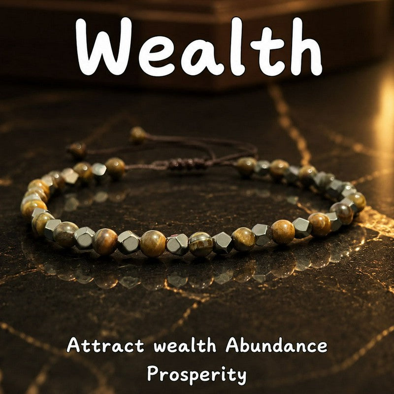 Buddha Stones Tiger Eye Black Magnetite Braided Confidence Adjustable Bracelet - Tiger Eye (Wrist Circumference: 5.9-7.9 in/15-20 cm) - image 0