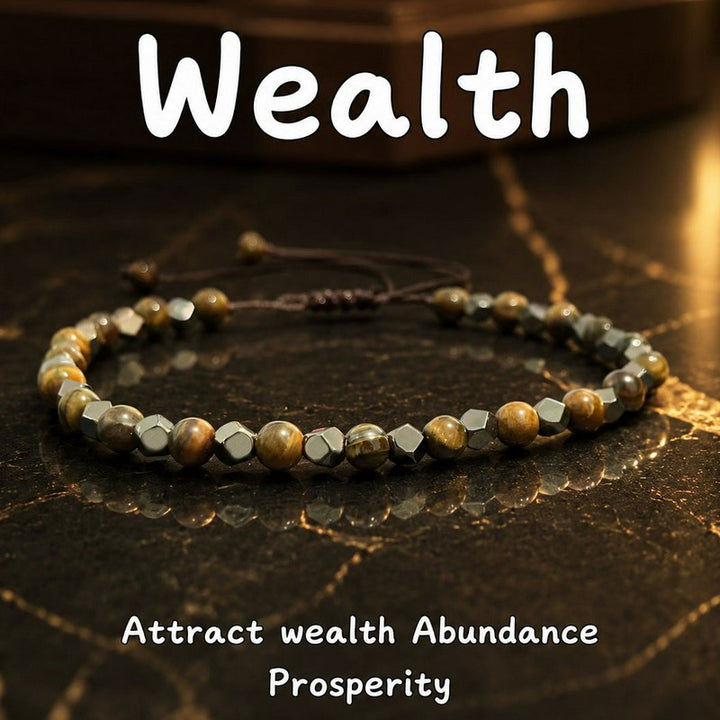 Buddha Stones Tiger Eye Black Magnetite Braided Confidence Adjustable Bracelet - Tiger Eye (Wrist Circumference: 5.9-7.9 in/15-20 cm) - image 0