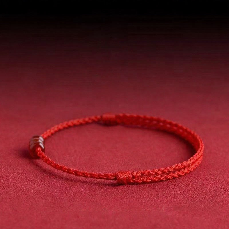 Buddha Stones Minimalist Red Agate Abacus Bead Protection Bracelet Anklet - image 1