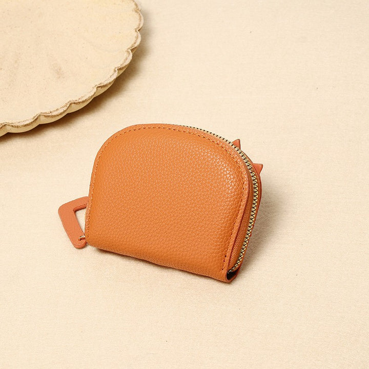 Buddha Stones PU Leather Cat Ear Embroidery Compact Purse - image 3