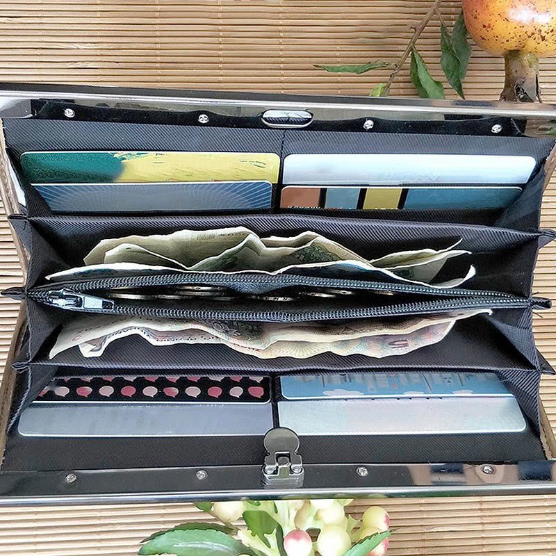 Flower Plum Peach Blossom Bamboo Double-sided Embroidery Large Capacity Cash Holder Wallet Shopping Purse - image 4