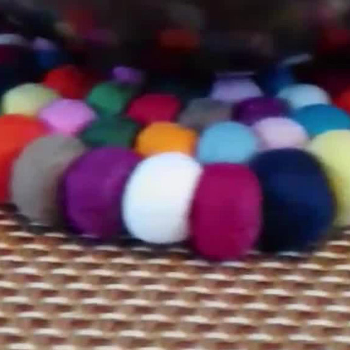 Buddha Stones Tibetan Singing Bowl Handcraft Felted Wool Cushion Decoration - image 7