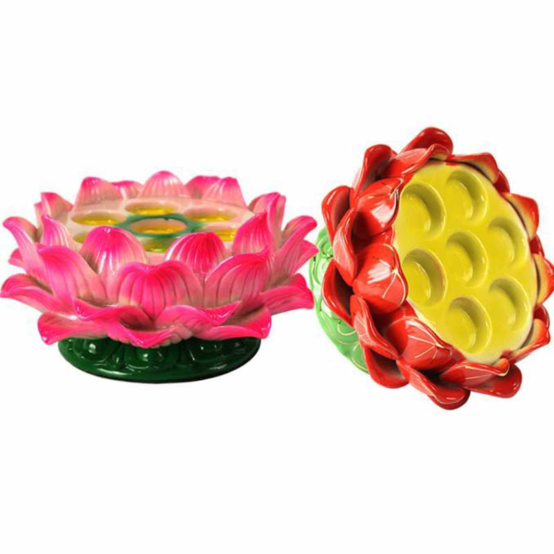 Meditation Prayer Altar Lotus Flower Candle Holder Buddhist Temple Rituals Use Items - image 7