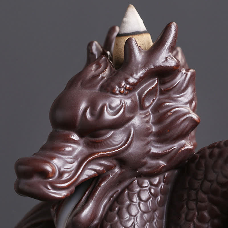 Dragon Pattern Success Ceramic Incense Burner Decoration - image 7