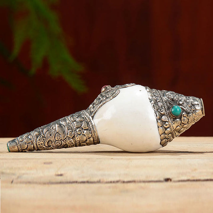 Tibetan Natural Shankha Conch Shell Seashell Wealth Lucky Home Decoration - image 10