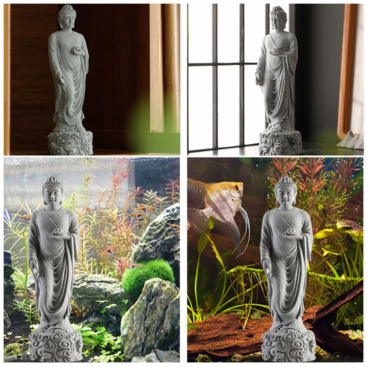 Buddha Stones Meditation Buddha Auspicious Clouds Design Serenity Home Decoration - image 10