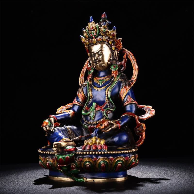 Yellow Jambhala Bodhisattva Figurine Serenity Copper Statue Home Decoration - image 2