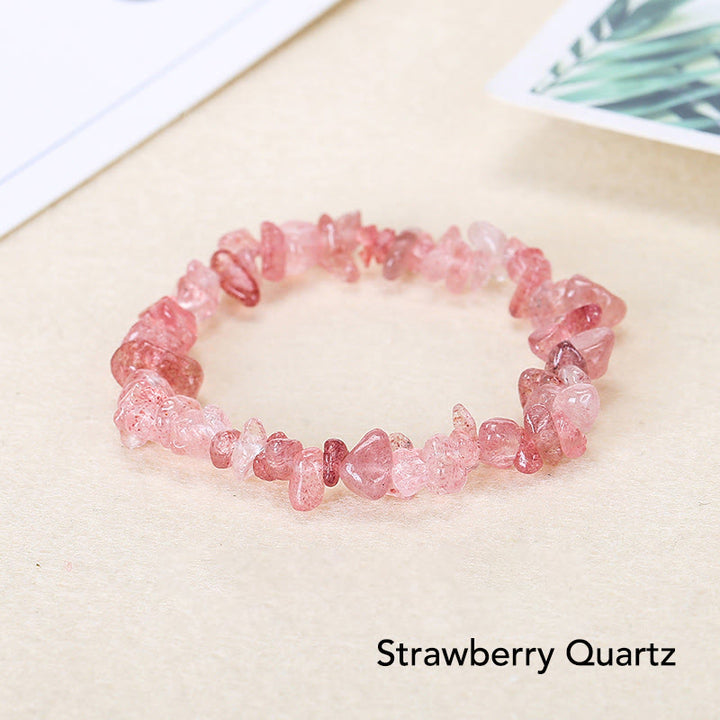 Natural Irregular Shape Crystal Stone Warmth Soothing Bracelet