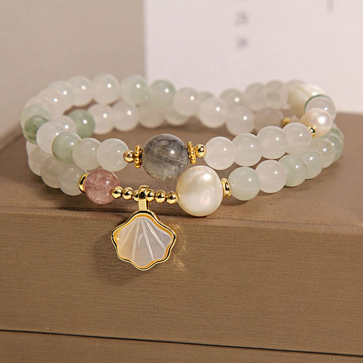 Buddha Stones Double Layer Jade Shell Luck Bracelet