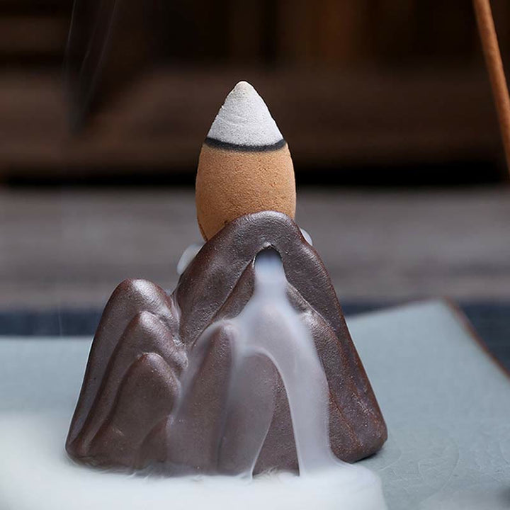 Lotus Plum Blossom Square Ceramic Spiritual Backflow Incense Burner - image 14