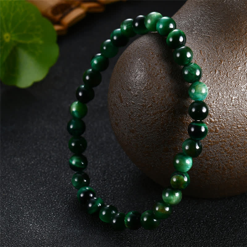 Buddha Stones Natural Green Tiger Eye Strength Bracelet