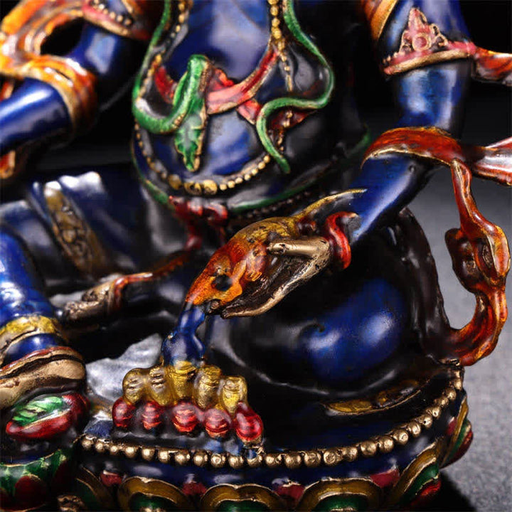 Yellow Jambhala Bodhisattva Figurine Serenity Copper Statue Home Decoration - image 8