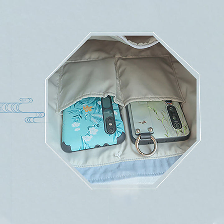 Pear Flower Plum Peach Blossom Bamboo Embroidery Canvas Large Capacity Shoulder Bag Tote Bag - image 22