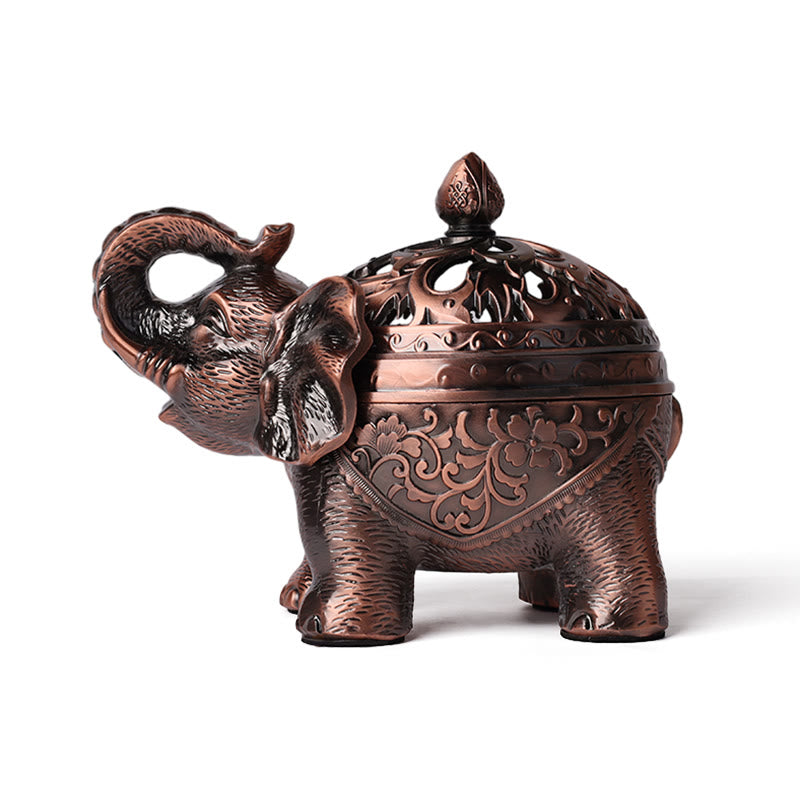 Buddha Stones Elephant Alloy Incense Holder Home Decoration Incense Burner - image 4