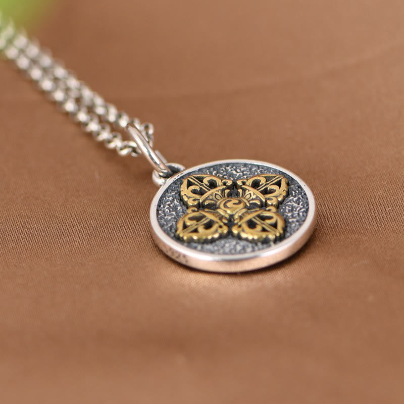 Buddha Stones 925 Sterling Silver Double Dorje Vajra Blessing Necklace Pendant - image 5