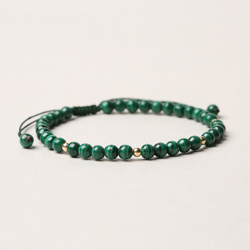 Buddha Stones Natural Malachite Protection Calmness String Bracelet - image 3