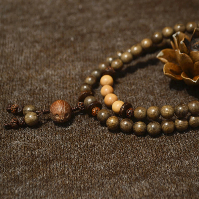 Tibetan Sandalwood Protection Charm Mala Bracelet - image 8
