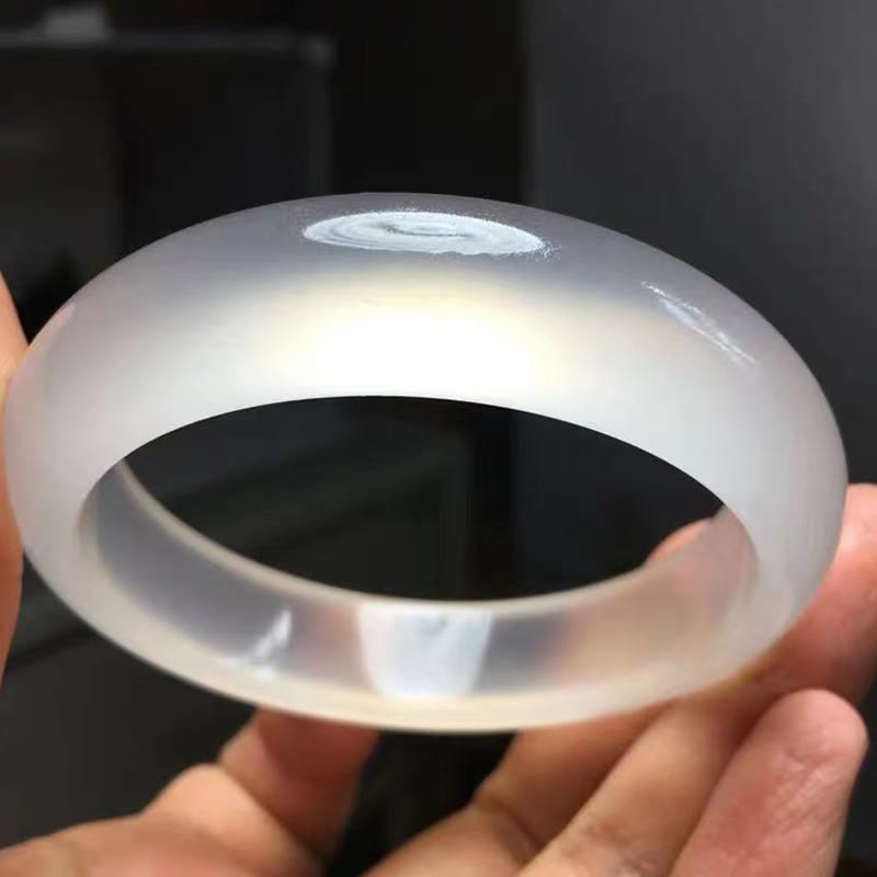 Natural Translucent Golden Silk Jade Wealth Luck Bracelet Bangle - image 3