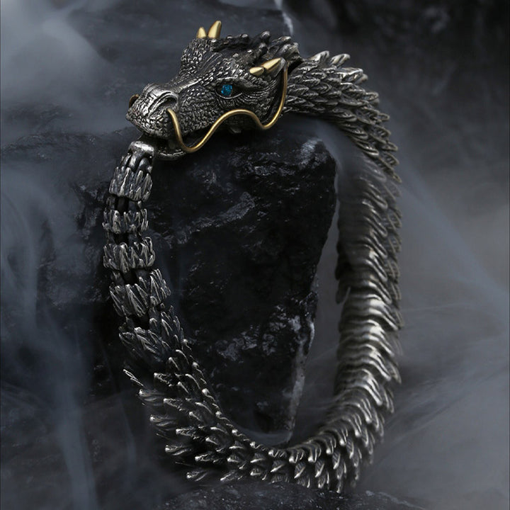 Buddha Stones Nordic Dragon Handmade Amulet Luck Protection Chain Bracelet - image 5