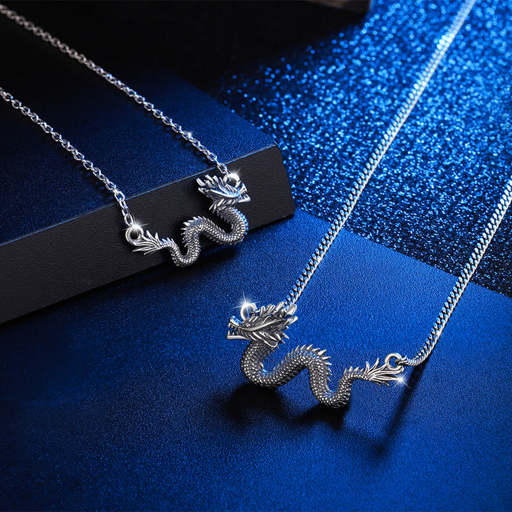 ❗❗❗A Flash Sale- Buddha Stones 925 Sterling Silver Year Of The Dragon Auspicious Dragon Protection Chain Necklace Pendant - image 4