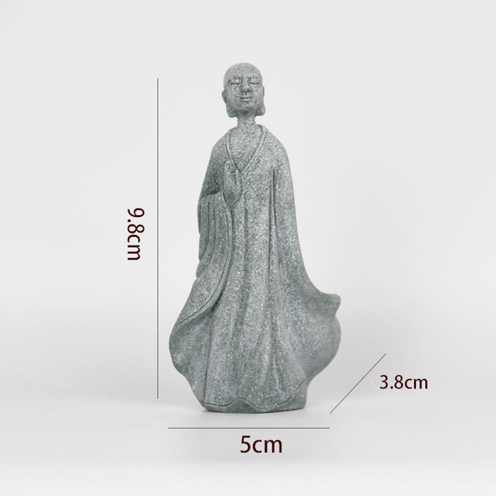 Buddha Stones Meditation Buddha Monk Serenity Home Decoration - One-handed Buddha 5*3.8*9.8cm - image 7