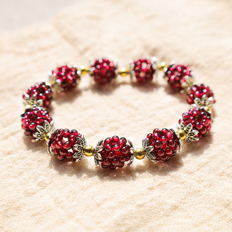 Buddha Stones "All the best for Vitality and Passion" Garnet Bracelet Includes Gift Message Card - image 1