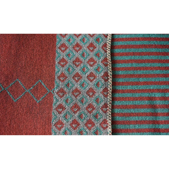 Tibetan Shawl Striped Diamond Pattern Winter Warm Soft Scarf - image 7