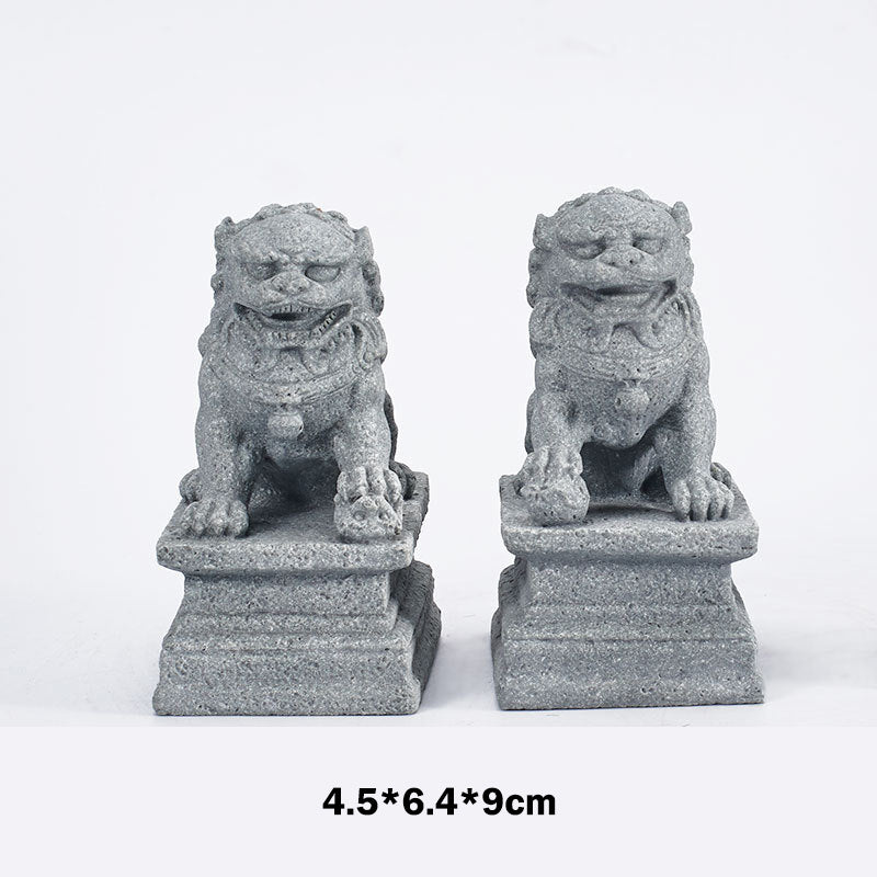 Buddha Stones Lion Fu Foo Dogs Elephant Ward Off Evil Blessing Home Decoration - Large Fu Dogs - image 4