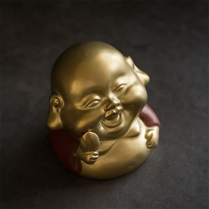 Little Buddha Laughing Buddha Ceramic Healing Incense Burner - image 10