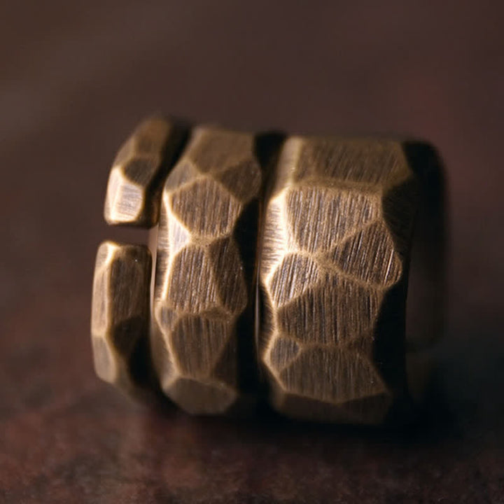 Buddha Stones Tibetan Simple Design Copper Wealth Ring - image 18