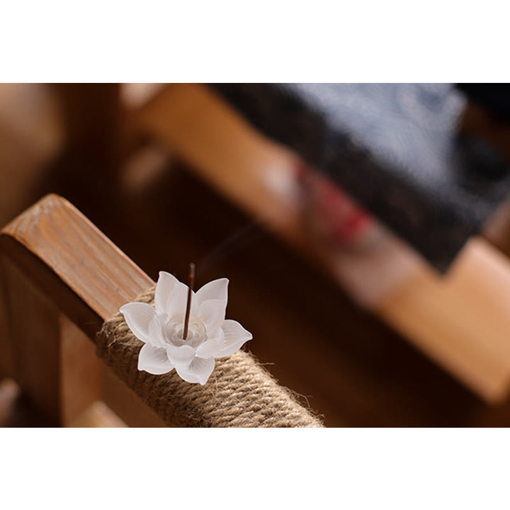 Mini Lotus Liuli Crystal Healing Meditation Stick Incense Burner - image 23
