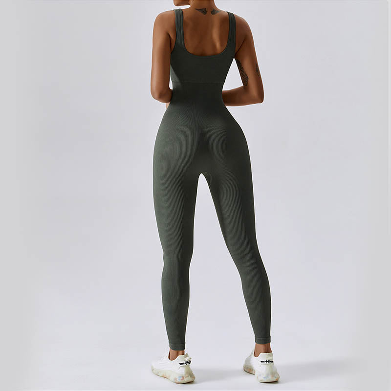 Buddha Stones Seamless High Stretch Jumpsuit Sports Fitness Yoga Women Bodysuit