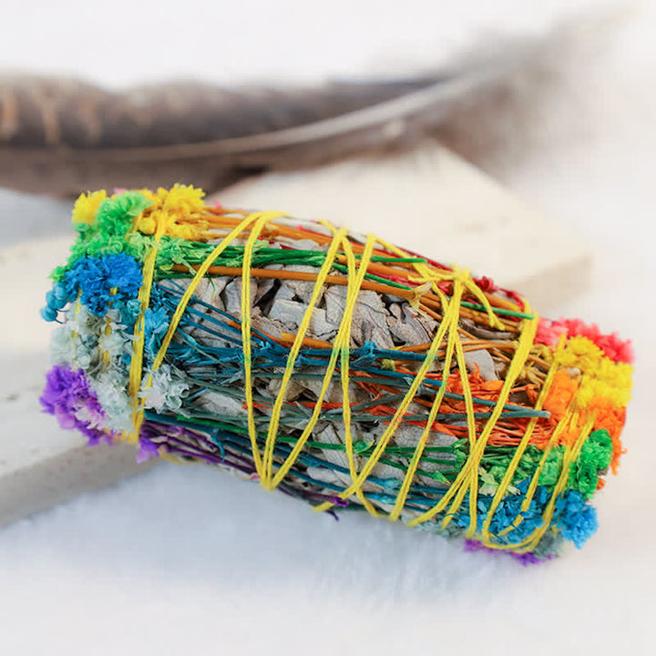 Colorful Daisy Red Rose Flowers Smudge Stick for Home Cleansing Incense Healing Meditation Smudge Sticks Rituals Set - image 11