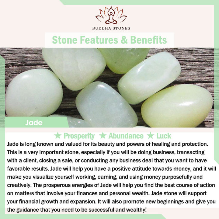 Buddha Stones Natural Hetian Jade Lucky Four-leaf Clover Bracelet - image 5