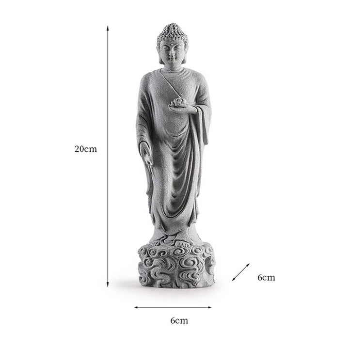 Buddha Stones Meditation Buddha Auspicious Clouds Design Serenity Home Decoration - image 12