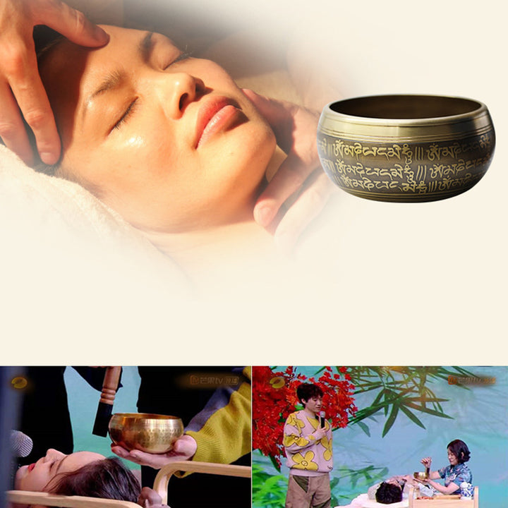 Tibetan Sound Bowl Handcrafted for Yoga Mindfulness and Meditation Singing Bowl Set - image 5