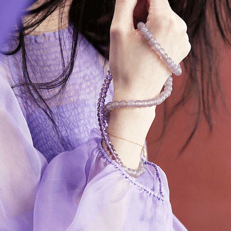 Natural Amethyst Crystal Meditation Healing Bracelet - image 6