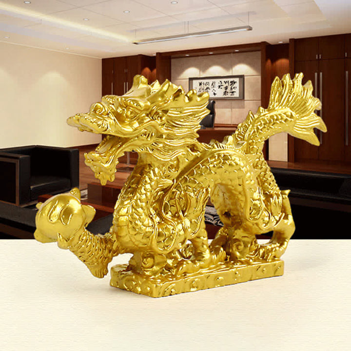 Buddha Stones Feng Shui Dragon Auspicious Cloud Wealth Luck Decoration - image 5