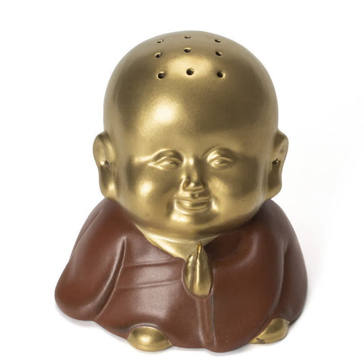 Little Buddha Laughing Buddha Ceramic Healing Incense Burner - image 8
