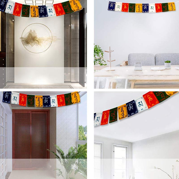 Tibetan Blessing Windhorse Om Mani Padme Hum Outdoor Car Prayer Flag Decoration - image 7