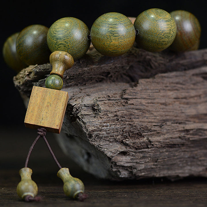 Buddha Stones Tibetan Green Sandalwood Cure Bracelet - image 6